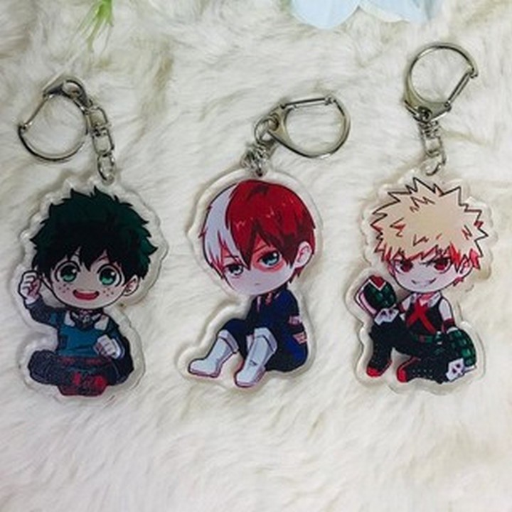 ( Mica trong ) Móc khóa Boku no Hero Academia ver ngồi quà tặng xinh xắn dễ thương anime chibi