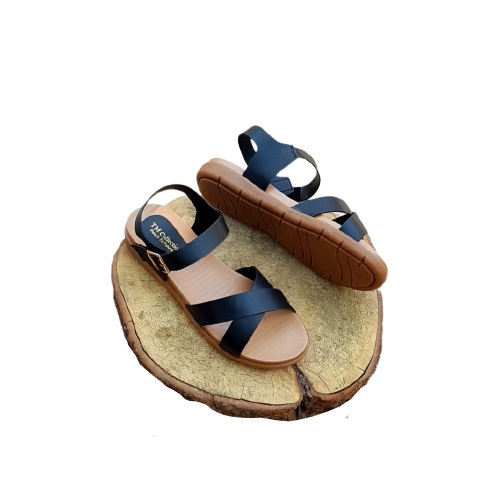 Sandal nữ quai chéo đi học NALLDOS da Microfiber, đế 3cm TPR chống trượt có 3 màu