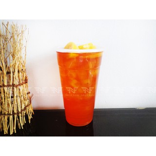 Trà đào _ Mô hình thức uống bằng nhựa