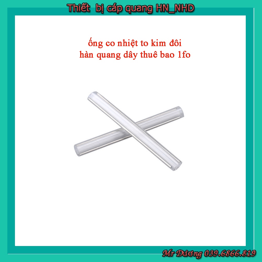 Ống co nhiệt to kim đôi 60mm - ống nung dùng cho các mối hàn cáp quang Túi 50 chiếc