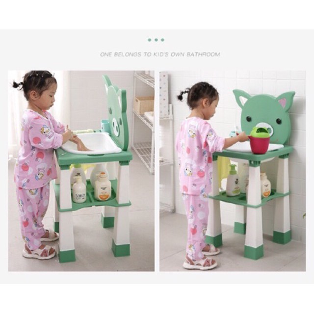 BỒN RỬA MẶT MINI CHO BÉ CÓ VAN VÀ ỐNG XẢ NƯỚC