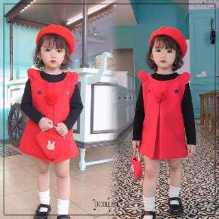 Váy dạ thỏ siêu yêu+túi