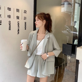 Set blazer và quần short ulzzang