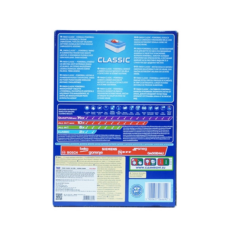 Viên rửa bát Finish Power ball Classic dùng cho máy rửa bát (2 chức năng)