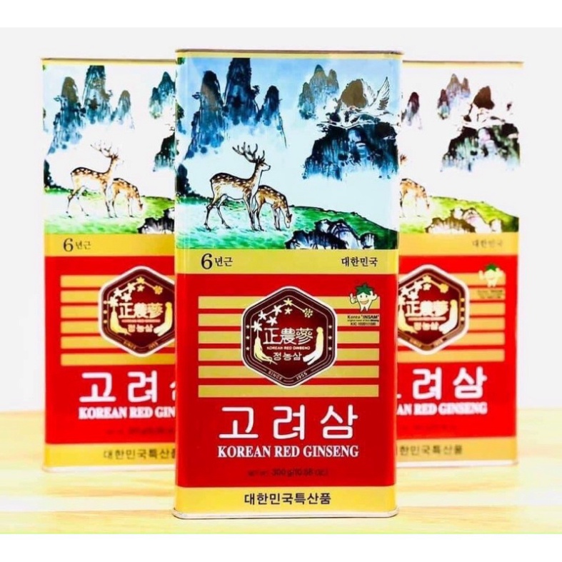 [HÀNG MỚI VỀ] Hồng sâm củ khô hộp thiếc 300gr Hàn Quốc [ Hàng Mới Về ]