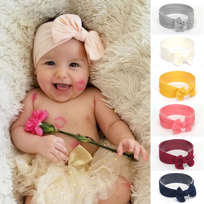 Băng Đô Thun cotton Mềm Mại Cho Bé Gái Sơ Sinh
