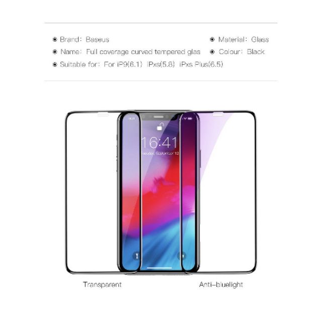 Kính cường lực 5 lớp siêu bền  Baseus Rigid-edge 4D 0.3 mm  cho iPhone XR