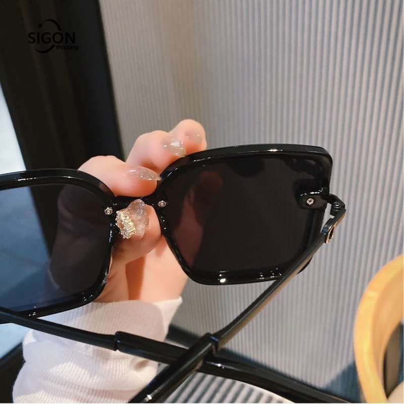 Kính Mát Gọng Vuông Lớn Chống Tia UV Thời Trang Cho Nam Nữ