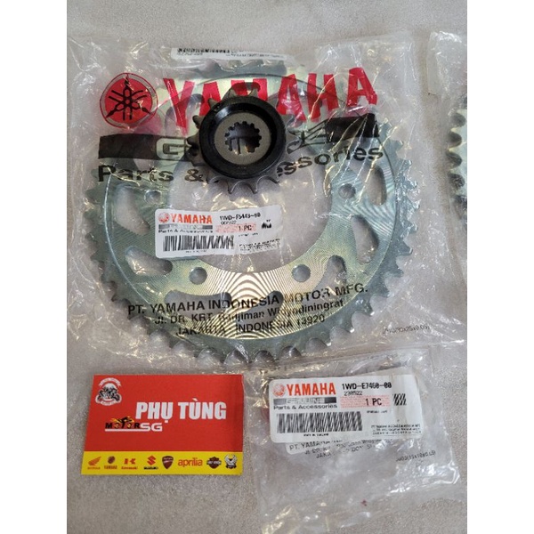 bộ nhông trước và sau (14-43T-520) Yamaha R3, MT03, R25, Z300, Ninja300