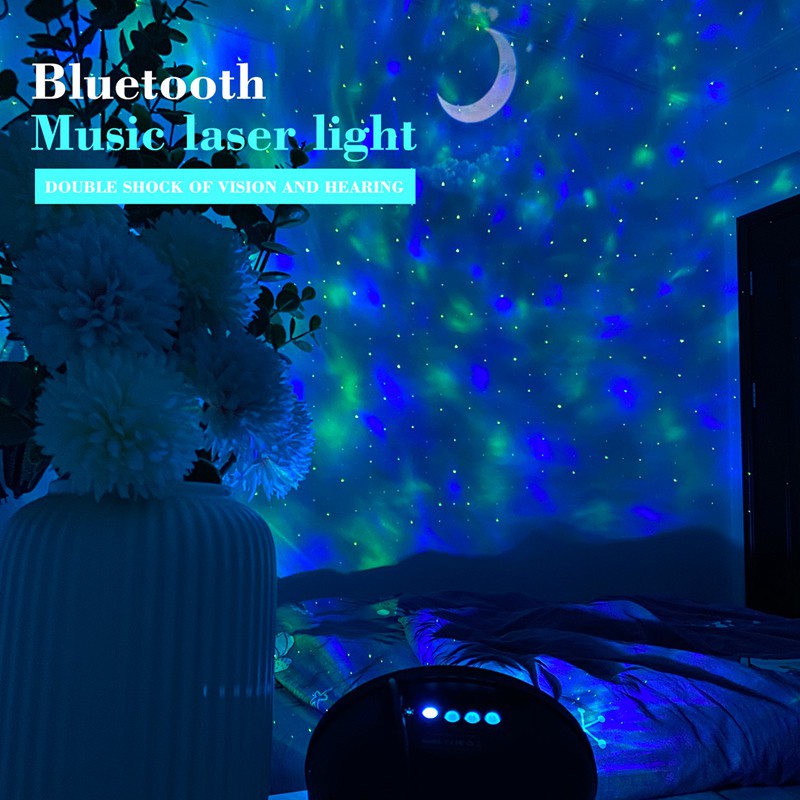 Máy Chiếu Đèn Led Tạo Hiệu Ứng Đại Dương Kèm Loa Bluetooth Tiện Dụng Cho Phòng Ngủ