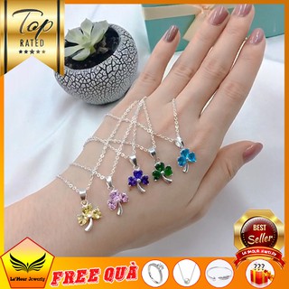 DÂY CHUYỀN NỮ VÒNG CỔ BẠC S92.5 CỎ 3 LÁ MANG LẠI MAY MẮN, HẠNH PHÚC CHO AI SỞ HỮU