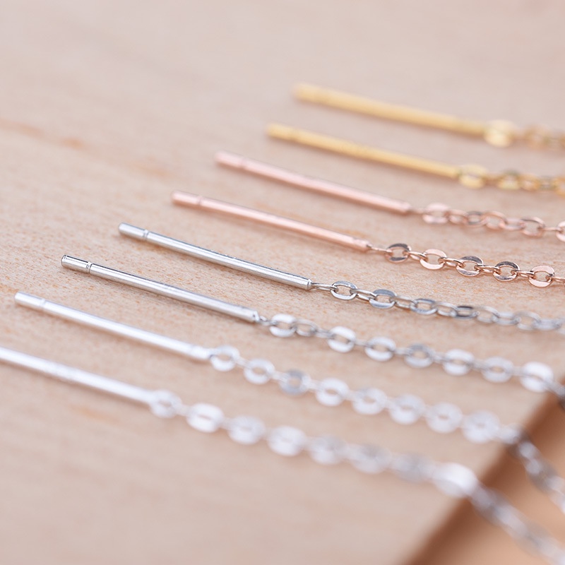 █diy゜ S925 Bạc●Phụ Kiện Dây Xích Chữ Thập Bằng Bạc S925 Dùng Làm Bông Tai DIY