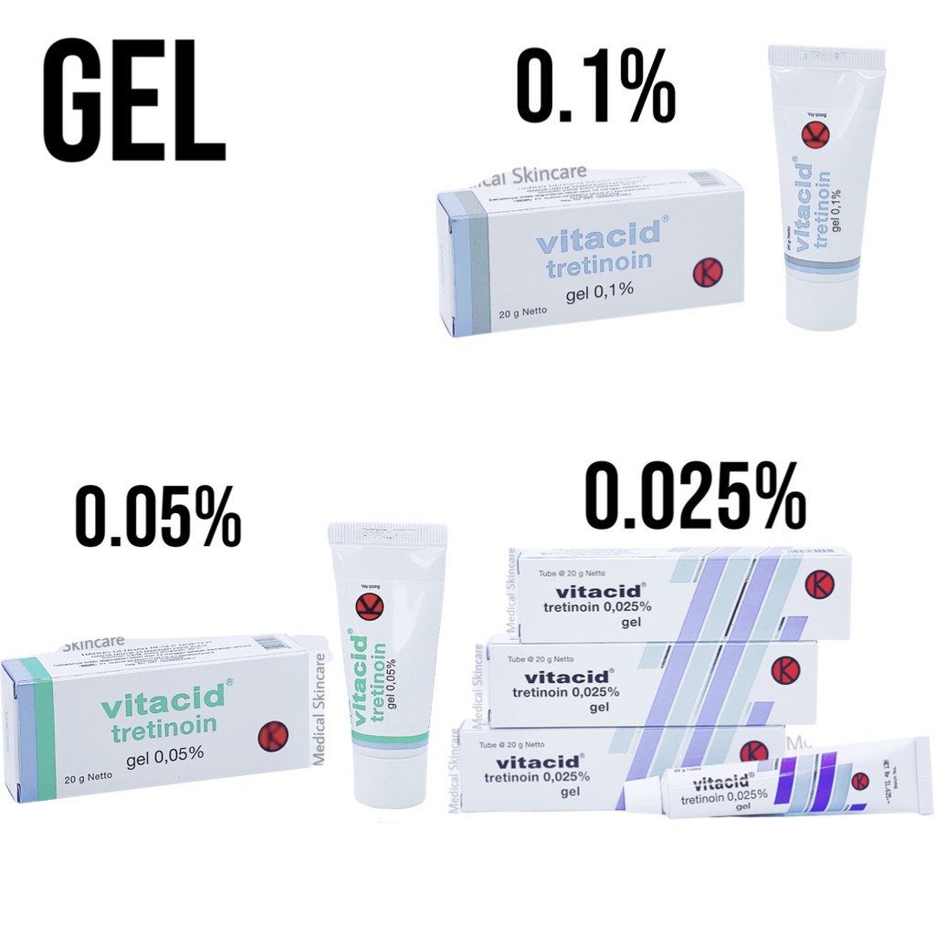 Vitacid Tretinoin-Gel hỗ trợ giảm mụn và trẻ hoá da