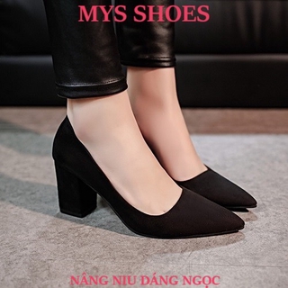 Giày Búp bê Cao gót Mũi Nhọn 7p - cao cấp loại 1 mys Mys Fashion