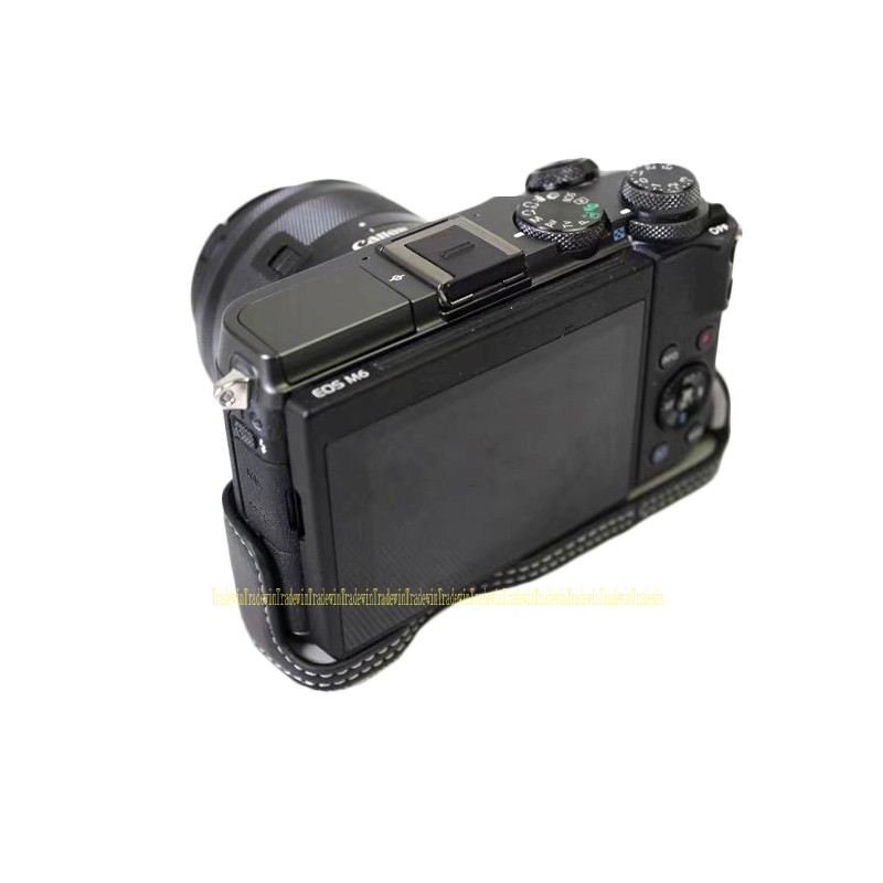 Bao da PU bảo vệ máy ảnh Canon Eos M6 có dây đeo tiện dụng