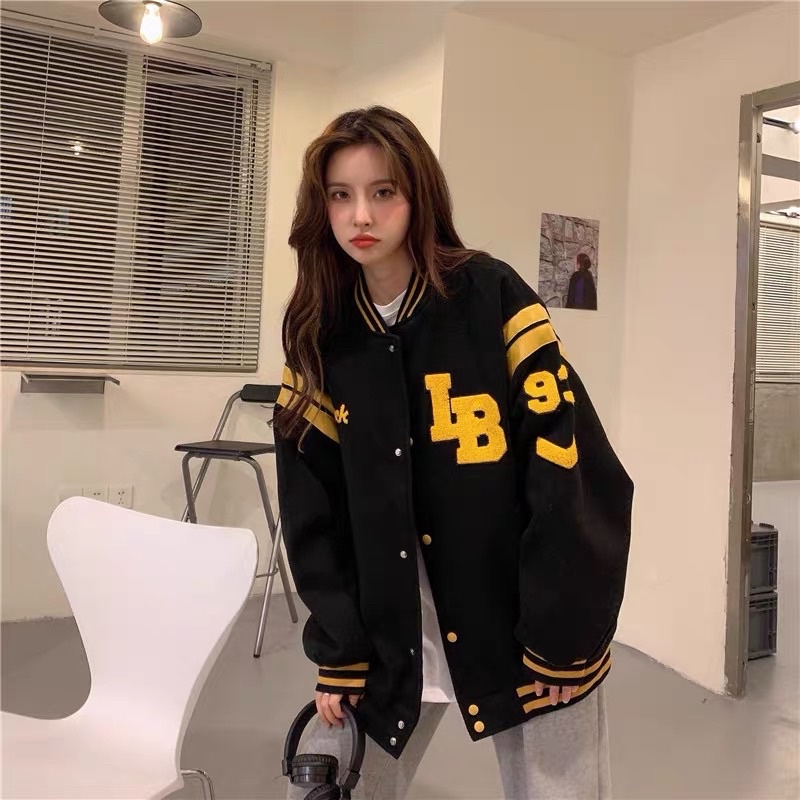 Áo khoác bomber form rộng LB, áo khoác unisex chống UV