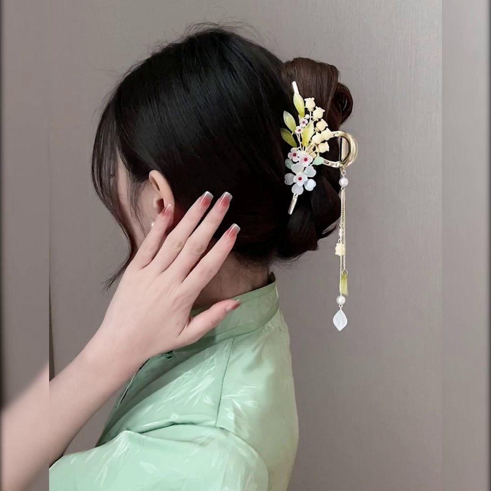 NICKOLAS Kẹp Tóc Hình Hoa Phong Lan / Cá Mập Thiết Kế Đơn Giản Ngọt Ngào Cho Nữ