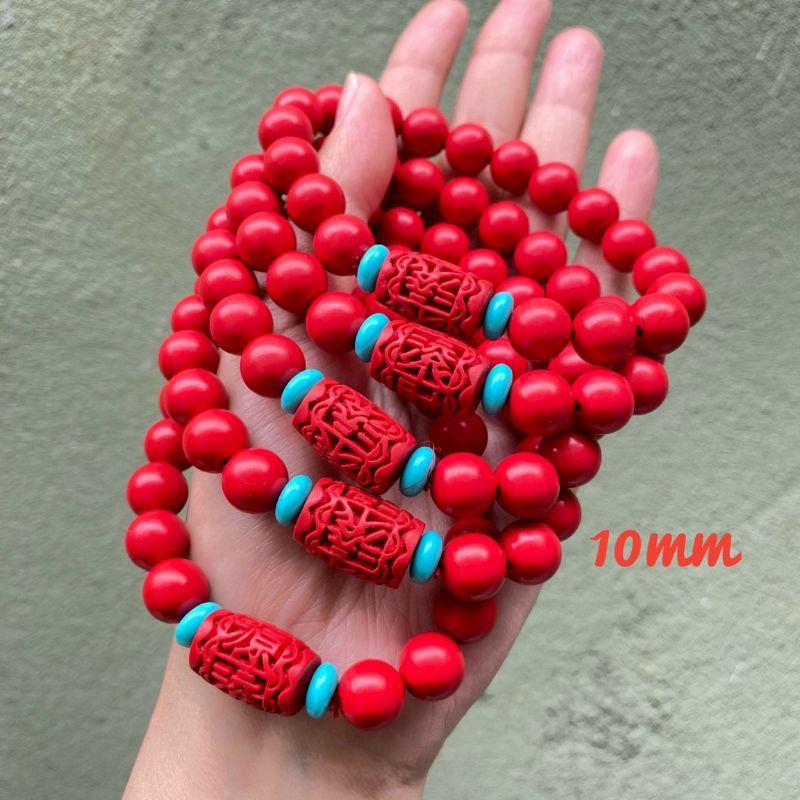 Vòng Tay Lu Thống Hạt Chu Sa Đỏ