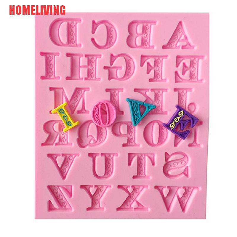 Khuôn Silicone Tạo Hình Chữ Cái Tiếng Anh 3D Trang Trí Bánh
