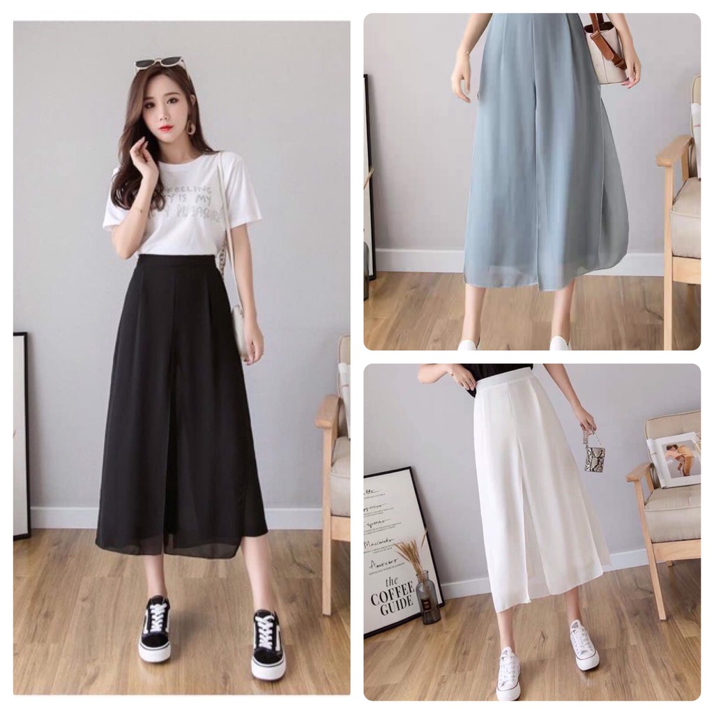 QUẦN ỐNG RỘNG DÁNG SUÔNG XẺ TÀ FULL SIZE XS->XXL, VẢI MỀM HAI LỚP THỜI TRANG