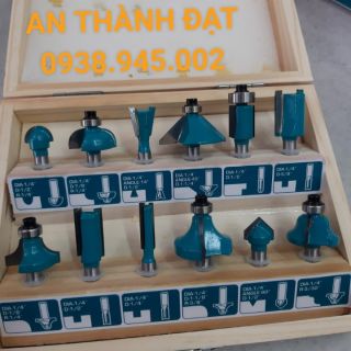 Bộ 12 mũi phay cốt 6.3mm total tacsr0104121