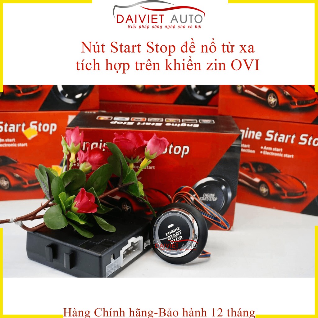 Nút Start Stop hiệu Ovi đề nổ từ xa trên khiển zin và khởi động trên nút Start Stop Đại Việt Auto