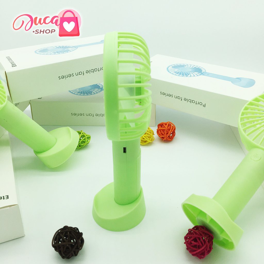 Quạt mini tích điện cầm tay có đế để bàn siêu hot | BigBuy360 - bigbuy360.vn