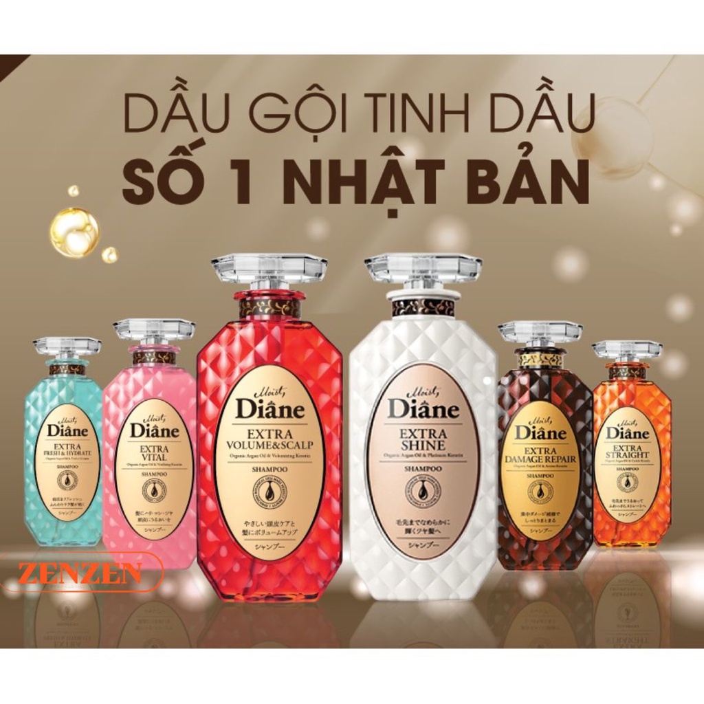 Dầu Gội Moist Diane / Dầu Gội Tinh Dầu Cao Cấp Bán Chạy Số 1 Nhật Bản 450ml / chai