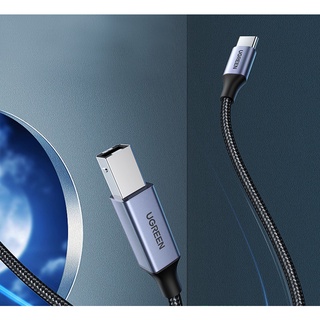 Cáp USB-C sang USB-B máy in ( 1m  80805 , 2m 80807 ) Vỏ Nhôm - UGREEN