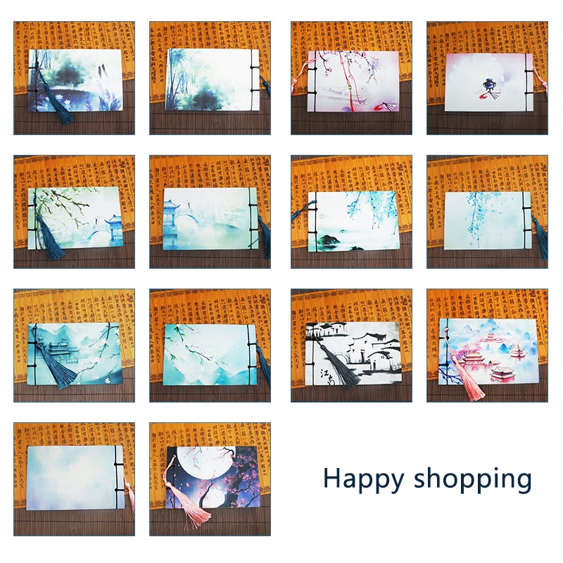 Sổ Tay Khổ A6 Có Dây Tua Rua Phong Cách Trung Hoa