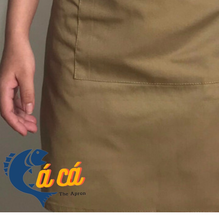 Tạp dề pha chế nút bấm dạng yếm giá sỉ