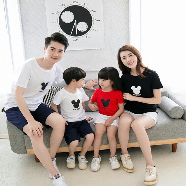 Áo gia đình Hạnh phúc chất cotton loại 1 đủ màu đủ size từ 5-100kg