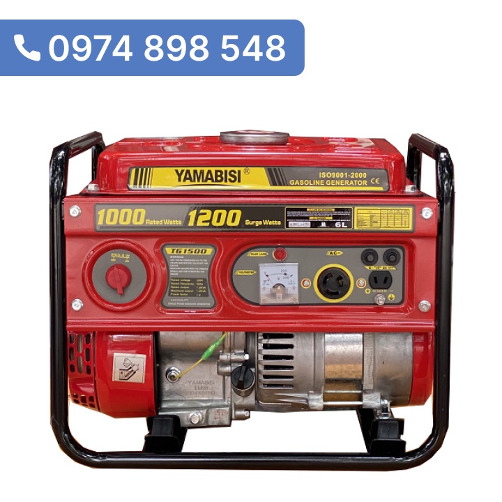 Máy Phát Điện Chạy Xăng Mini 1kw Yamabisi TG1500 Chính Hãng Bảo Hành 12 Tháng