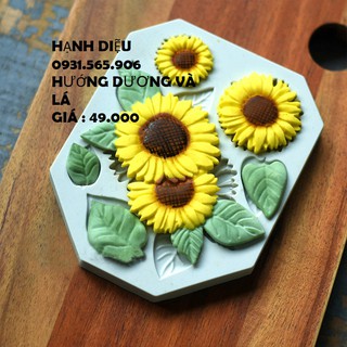 Khuôn Silicone Hoa Hướng Dương Và Lá