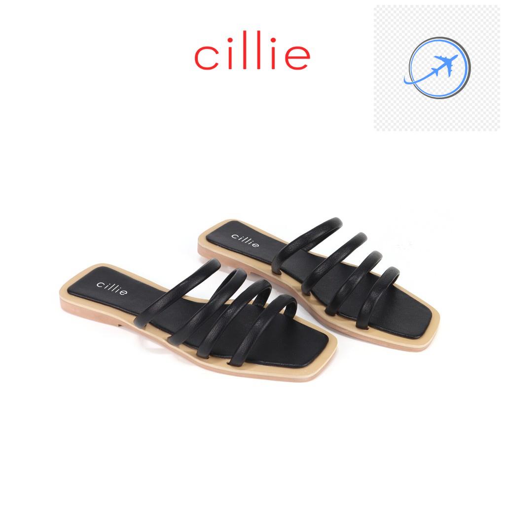 💆 Dép nữ thời trang quai ngang basic đế bệt mang đi biển dạo phố đi chơi Cillie 1161 💆