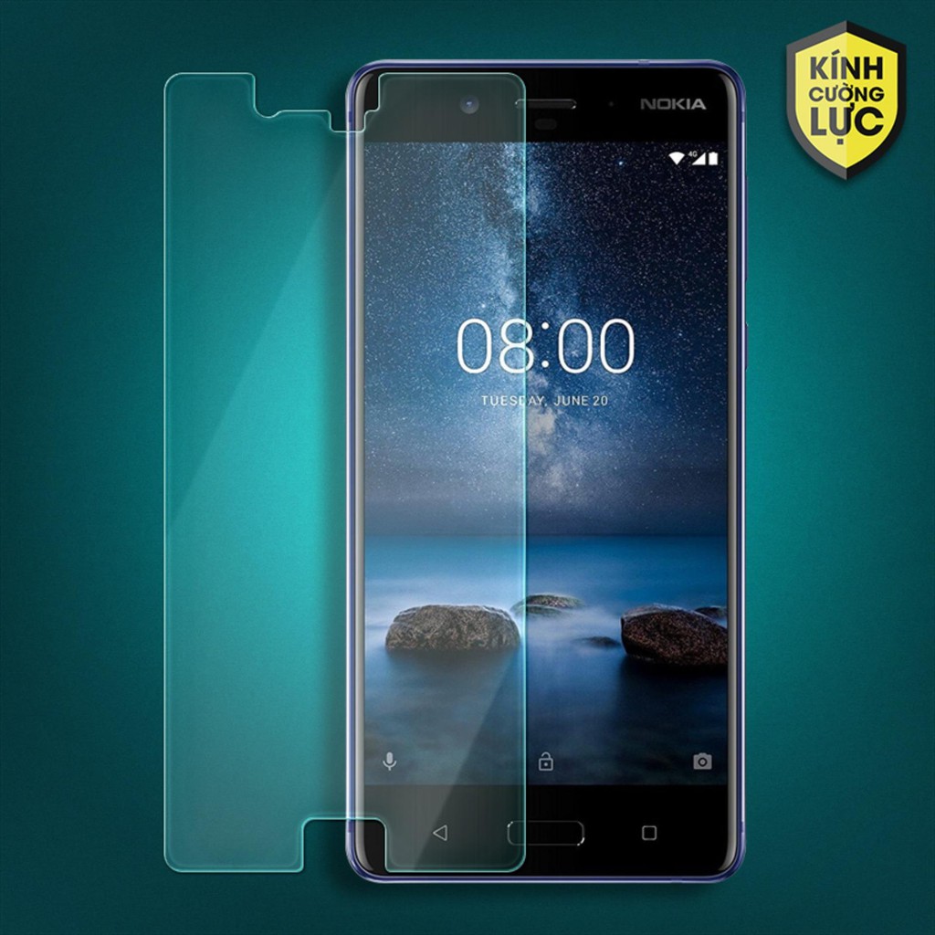 Miếng Dán Kính Cường Lực 2.5D Cho Nokia 8 - Glass