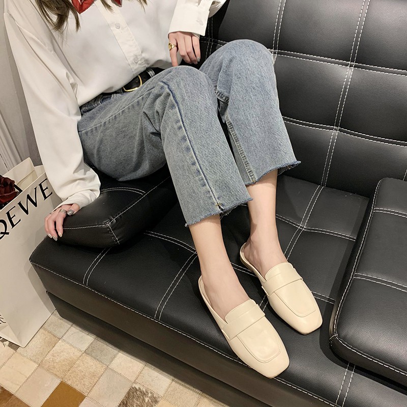 [ Mã 66CBSALE giảm 30K đơn 200K] Dép mũi bít màu trơn thời trang thanh tú dành cho nữ | BigBuy360 - bigbuy360.vn