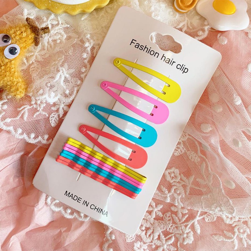 Bộ 12 Kẹp Tóc Bằng Kim Loại Kiểu Dáng Đơn Giản Dễ Thương Cho Nữ