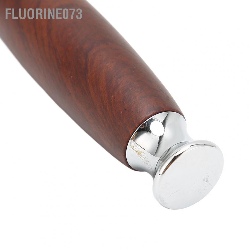 Fluorine073 Dao cạo an toàn hai cạnh Người đàn ông Trang chủ Tiệm cắt tóc hợp kim kẽm di động Tay cầm bằng gỗ Máy râu tay (Không có lưỡi)