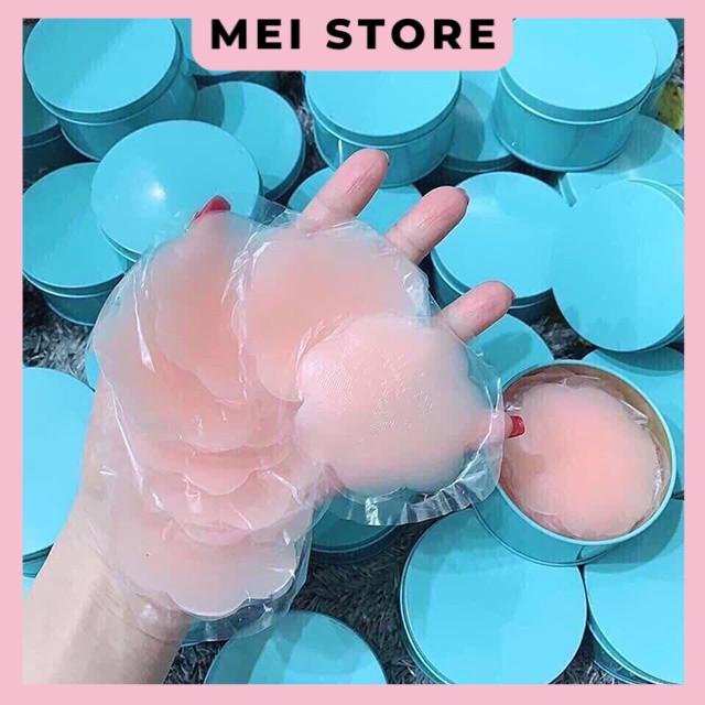 Miếng dán ngực silicon hộp sắt (5 đôi)