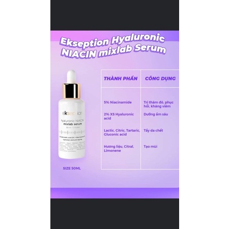 Pass Ekseption Niacin -Tinh chất giảm mụn, xoá thâm