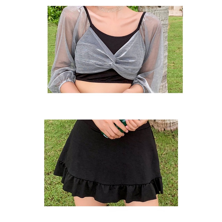 Bộ Đồ Bơi Hai Mảnh Thiết Kế Quyến Rũ Thời Trang Mùa Hè Hàn Quốc Cho Nữ