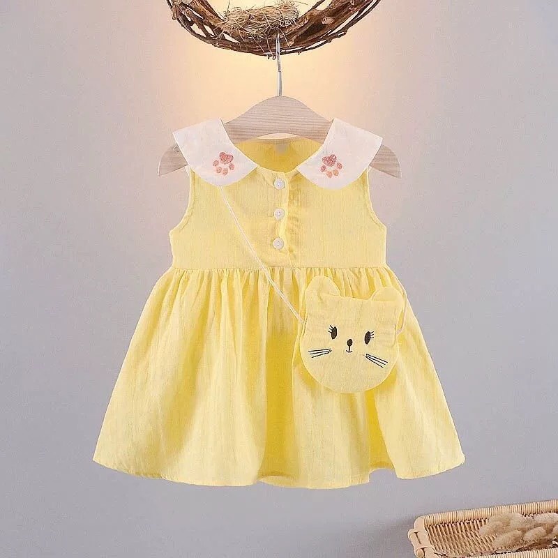 Váy Mèo xinh kèm túi điệu cho bé 8-18kg