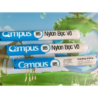 Bọc vở cấp 2 campus (10 cái/1 túi) khổ 179x 252 mm