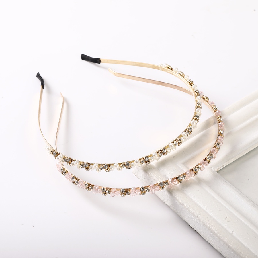 Băng Đô Hợp Kim Đính Đá Và Ngọc Trai Xinh Xắn Cho Nữ