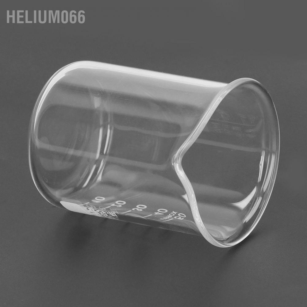 [Hàng mới về] Set 10 cốc thí nghiệm chia vạch tiêu chuẩn trong suốt bằng thủy tinh dày hình trụ 50ml