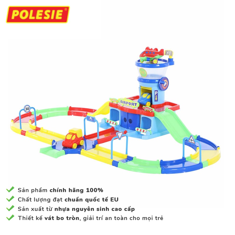 Đồ Chơi Mô Hình Sân Bay và Đường Phố Kèm Xe Ô tô Nhựa Nguyên Sinh Nhập Khẩu Châu Âu Chính Hãng POLESIE 40404