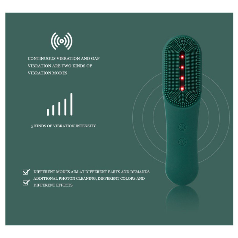 [Hàng mới về] Máy mát xa rửa mặt silicon chống thấm nước làm sạch sâu