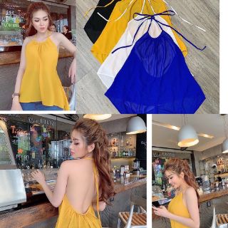 Áo yếm cột dây sau cổ vải voan mỏng