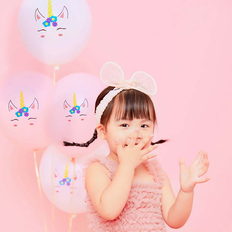 Bộ 5 Bong Bóng Latex In Hình Nàng Tiên Cá Màu Trắng/Hồng/Xanh Dương/Tím Trang Trí Tiệc Sinh Nhật